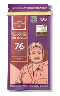 BARRA DE CHOCOLATE OSCURO 76% CACAO SIN TOSTAR