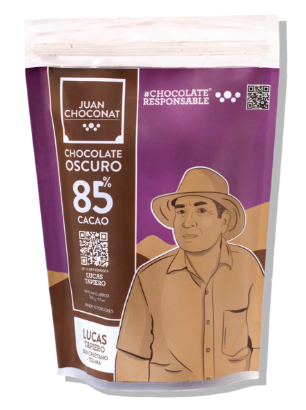 BOLSA DE CHOCOLATE 85% CACAO