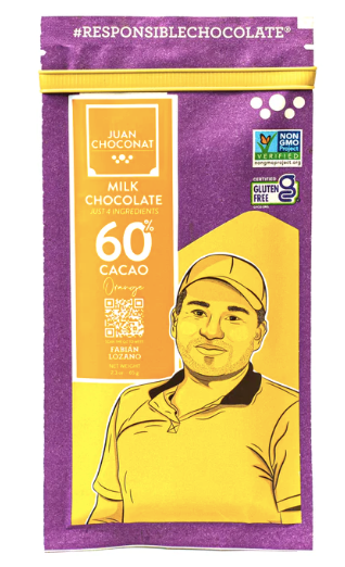 CHOCOLATE CON LECHE Y NARANJA 60% CACAO